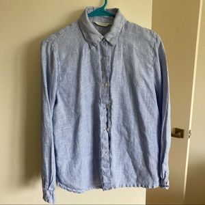 Long sleeve blue checked shirt